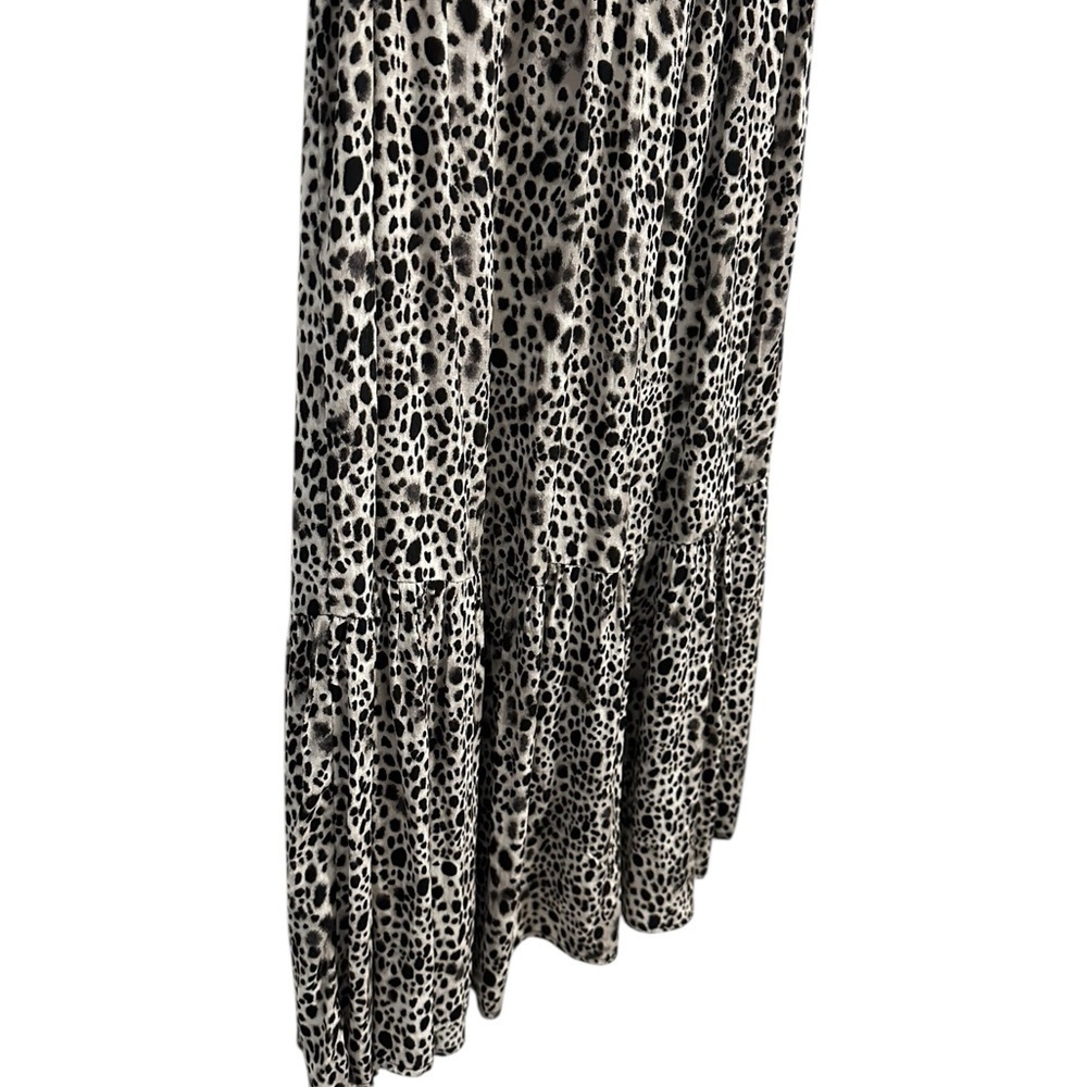 A New Day Women's Leopard Animal Print 3/4 Sleeve Tiered Dress Size‎ Small Boho - Picture 8 of 10